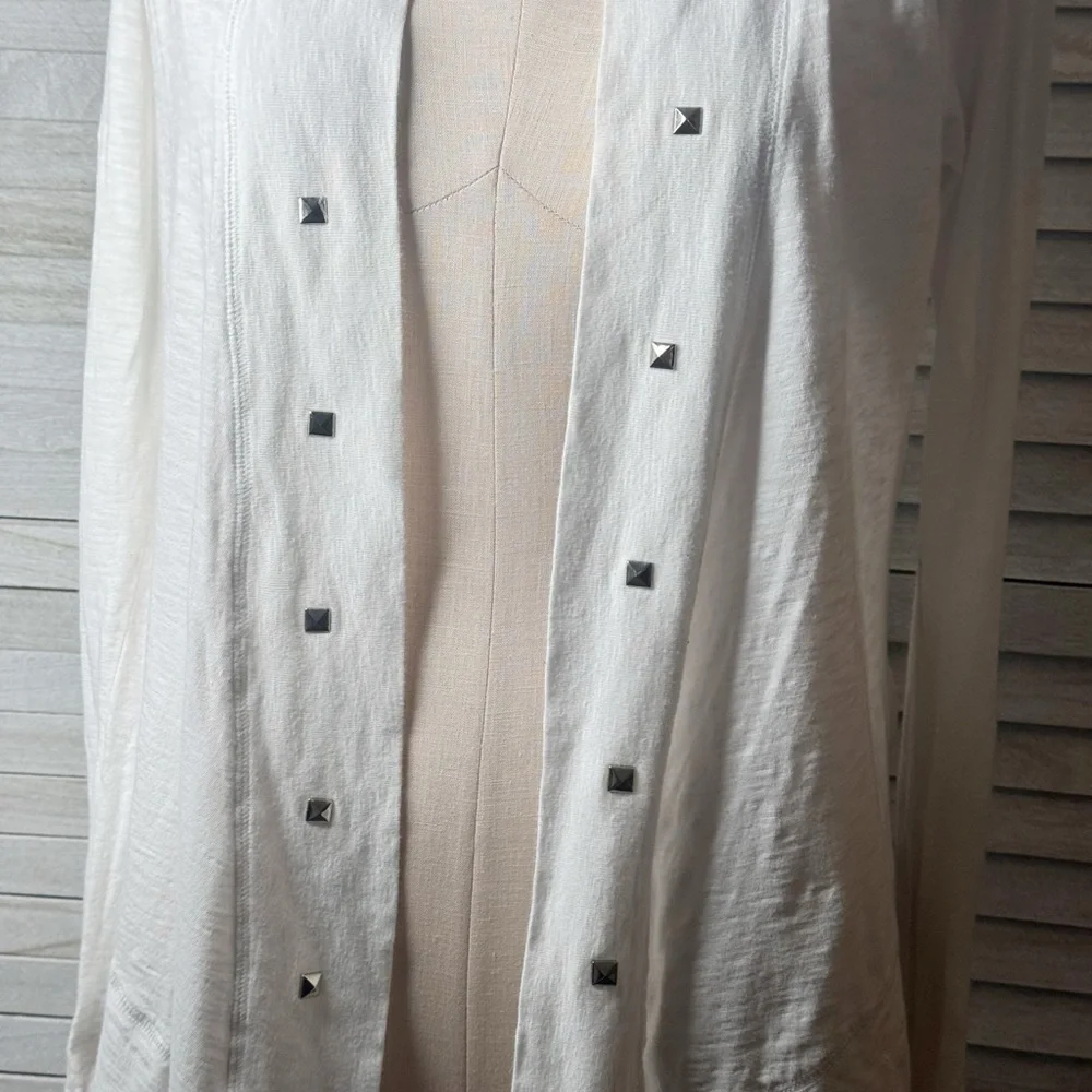 Pink. BY Victorias Secret Open front Cotton Cardi. Studded accents. Good Cond.